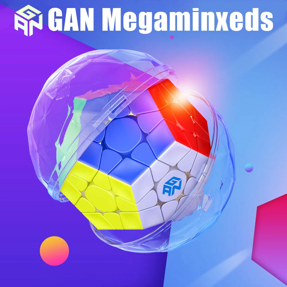 GAN Magnetic Megaminxeds магический скоростной кубик без наклеек профессиональные магниты GANs 12 Сторон головоломка часы-кольцо с крышкой игрушки для детей