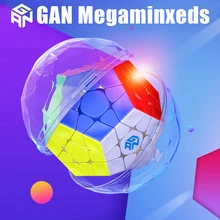 GAN Magnetic Megaminxeds магический скоростной кубик без наклеек профессиональные магниты GANs 12 Сторон головоломка часы-кольцо с крышкой игрушки для детей