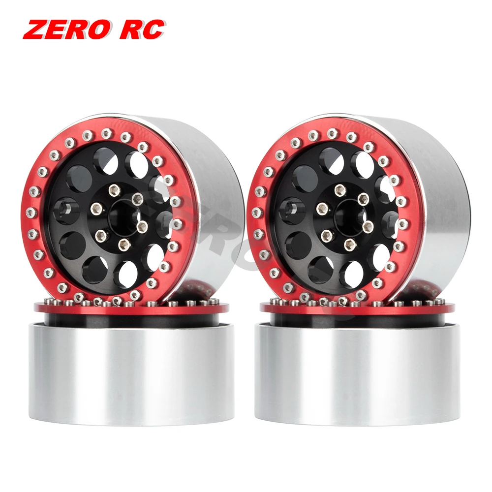 록 크롤러 합금 비드락 휠 림, 오프로드 핏 1/10 크롤러 축 SCX10 WRAITH RR10 RBX10 2.2 타이어, 2.2 인치, 4 개