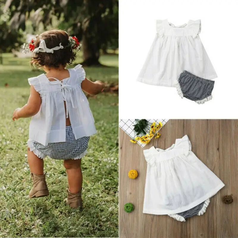 Pudcoco 2020 été nouveau-né bébé fille vêtements princesse hauts robe + Shorts tenues ensemble 0-24M