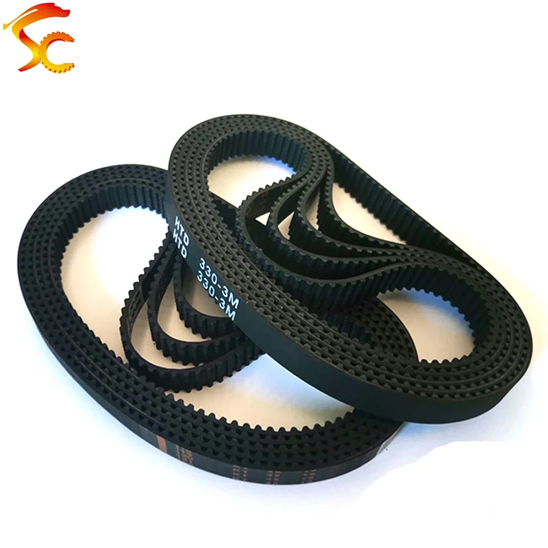 2PCS/lot Timing Belt HTD3M 3M 330 length 330mm Teeth 110 closed loop rubber Drive width 6mm/9mm/10mm/12mm/15mm | Обустройство дома