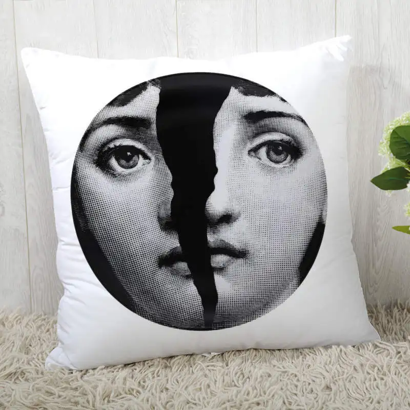 Дропшиппинг Подушка Чехол Fornasetti-серия для искусства Спальня в Гостиная домой зал для декоративных подушек Крышка для женщин размером 45*45 см - Цвет: 2