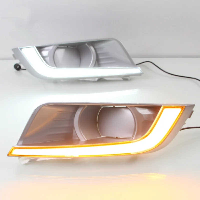 

2Pcs Led Daytime Running Light for Ford Ranger 2015 2016 2017 2018 Turning Yellow Signal Relay Waterproof Car 12V Led Drl