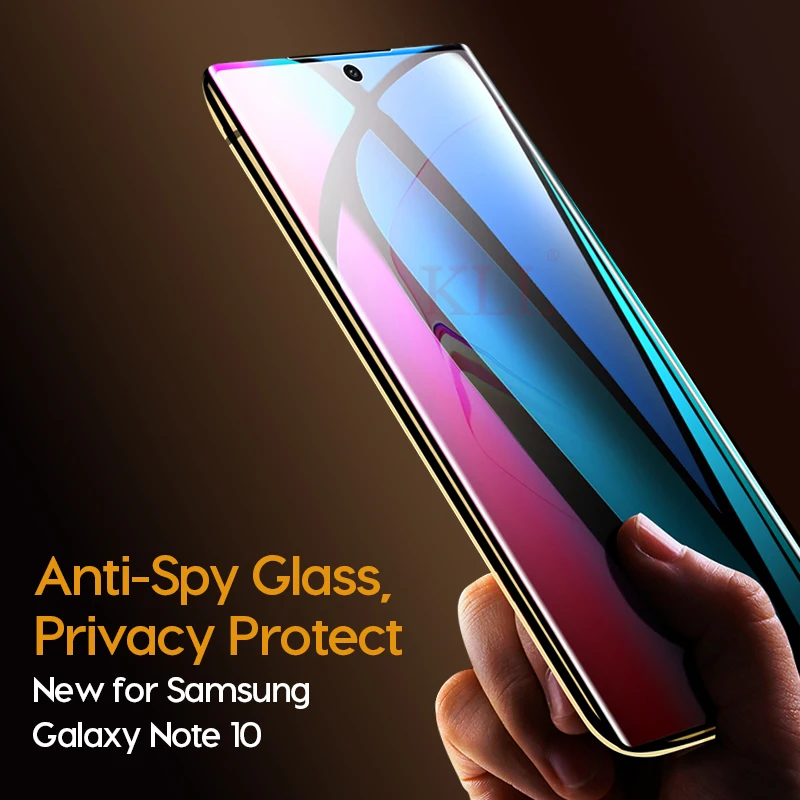 Изогнутое противошпионское закаленное стекло 3D для Samsung Note 10 9 8 защитная пленка