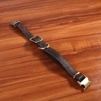 

Adjustable Leather Collar Buckle Necklace Creative Simple Necklace for Pet Cat Dog （Black Size S 24-36cm x 1.5cm)