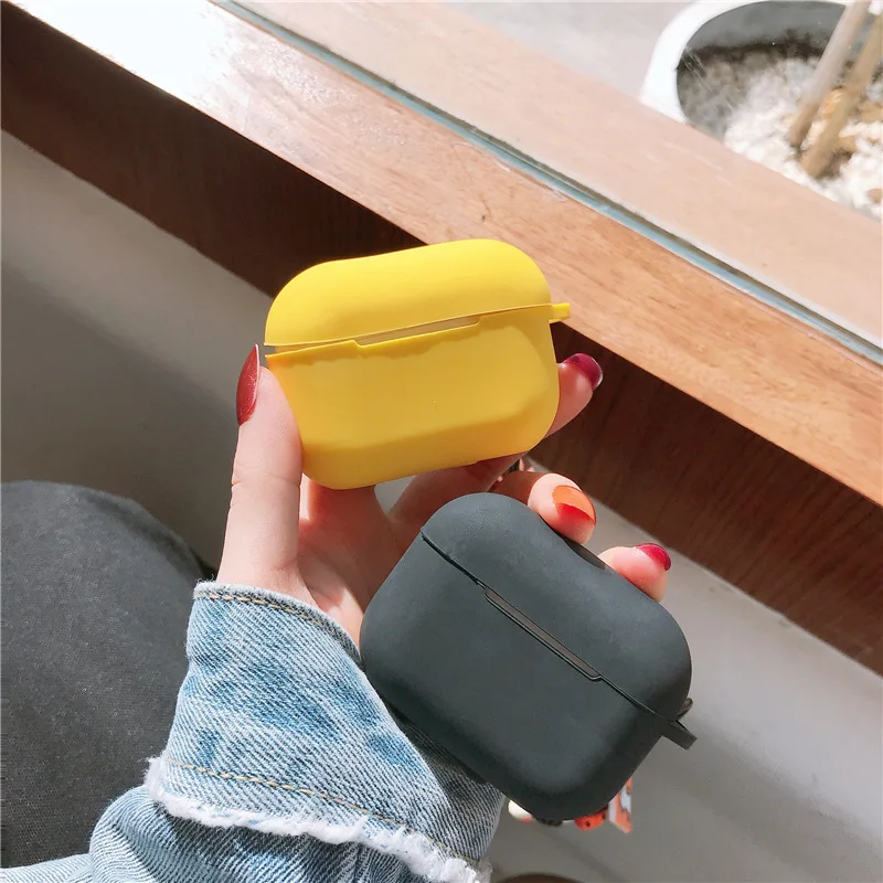 Airpodspro чехол силиконовый для airpods1/2/Pro/3 беспроводная Bluetooth гарнитура подвеска с форме утки наушники в виде ракушки мультфильм