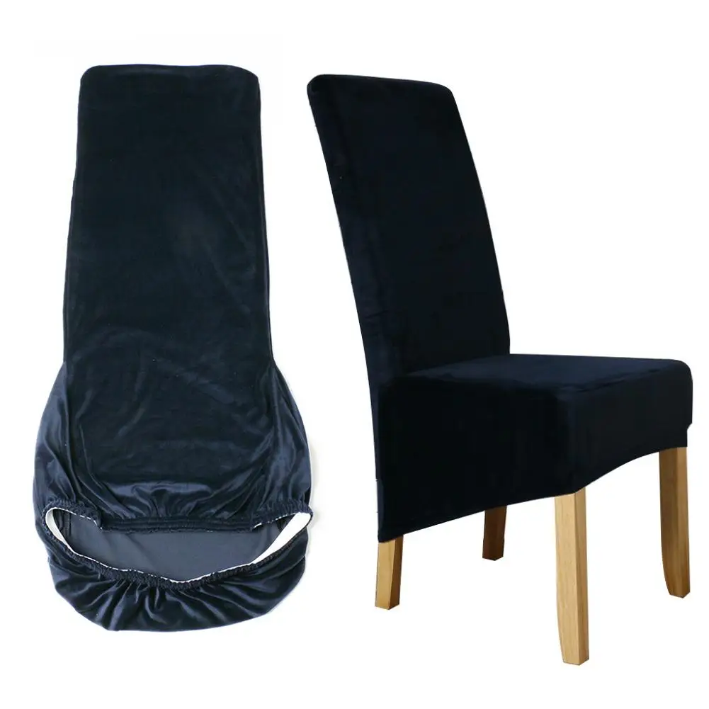 Чехлы на кресла стрейч бархат обеденный стул Slipcovers спандекс плюшевые эластичные чехлы на стул кухонный чехол для ресторана столовой