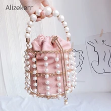 Жемчужная металлическая клетка, вечерний клатч, Женская милая открытая сумка-мешок ручной работы, кошельки и сумочка для невесты, украшенная бисером, сумка на плечо, новинка