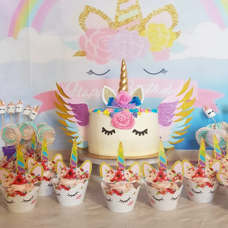 Toppers per torte unicorno resina decorazioni per feste di compleanno per  bambini strumenti per decorare torte bandiere per torte per Baby Shower  bandiere per feste di compleanno - AliExpress