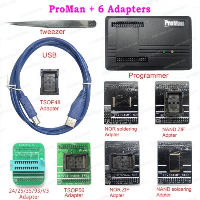 ProMan 6 Adapters SPI драйвер ICSP Улучшенная плата адаптера для Minipro TL866II Plus USB программатор SPI Flash в цепи Программирование адаптер - Цвет: ProMan 6 Adapters