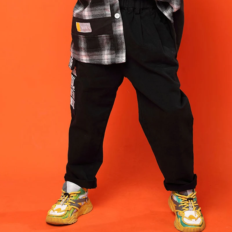 Pants 2 Детская одежда в стиле хип-хоп; костюм для джазовых танцев для девочек; Укороченный свитшот; рубашка; Топ; брюки для бега; одежда для джазовых бальных танцев; sl1989 - Цвет: Pants 2