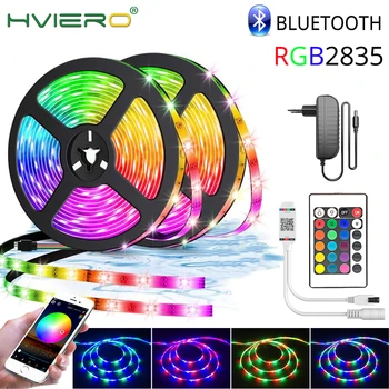 

10M Bluetooth LED Strip Light RGB 2835SMD Flexible Ribbon Waterproof RGB LED Light 5M 10M Tape Diode DC 12V Christmas Lights LED