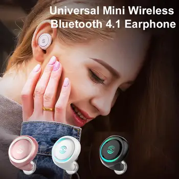 

Universal Bluetooth 4.1 Tws Earphone Mini Invisible 3D Hifi Stereo In-Ear Wireless Earpiece Comfortable To Wear