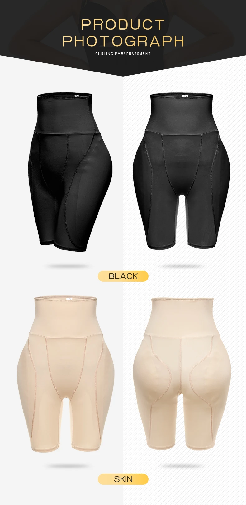 Booty Butt Lifter High Waist Trainer Thigh Women Shapewear Seamless Panties Push Up Ass Lift Hips Pads Faja Shaper Padding Pants spanxs