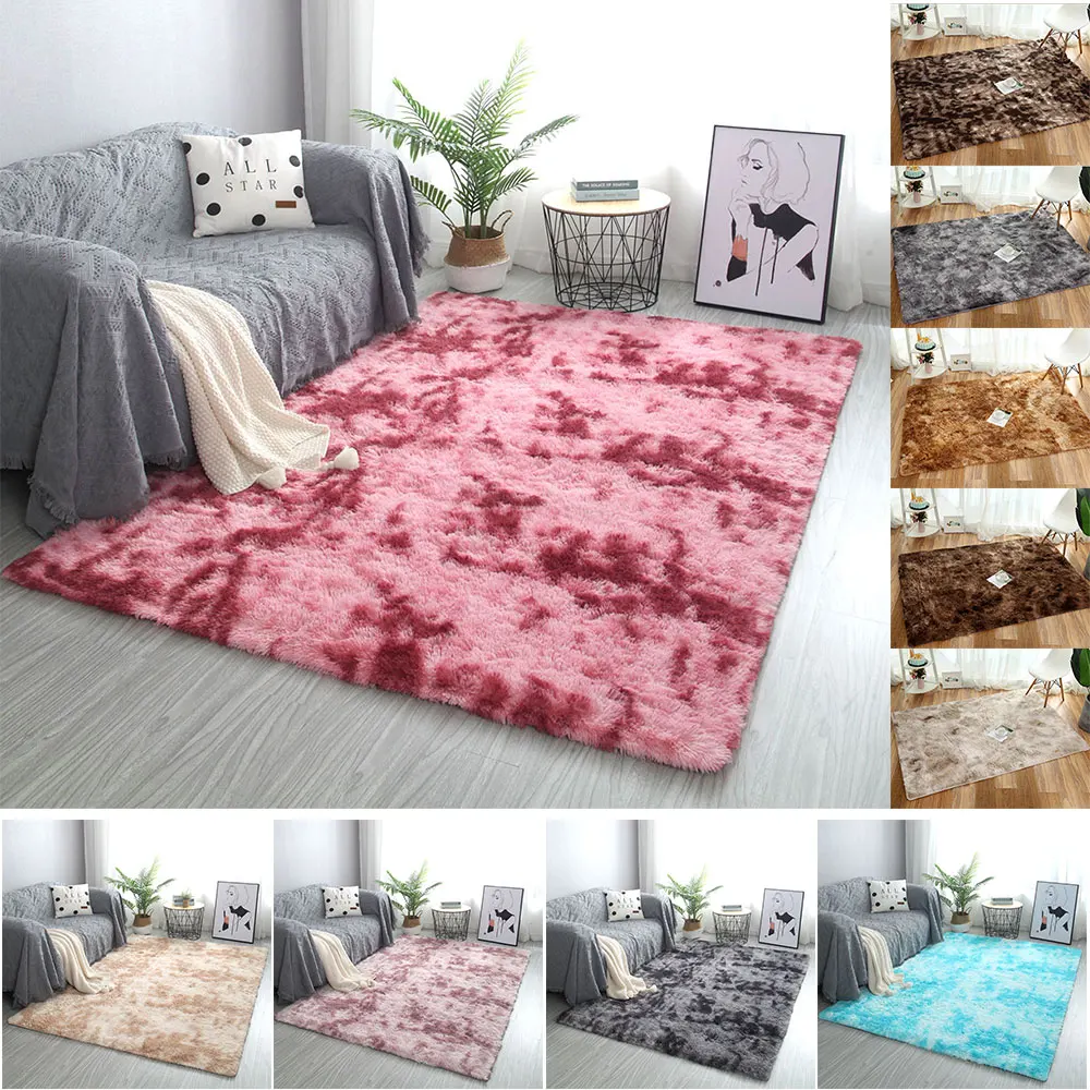 Напольный ковер, Пушистый Ковер, гостиничный диван, украшение дома, коврик для столовой, спальни, полиэфирное волокно, 200x120 см, окрашенный галстук