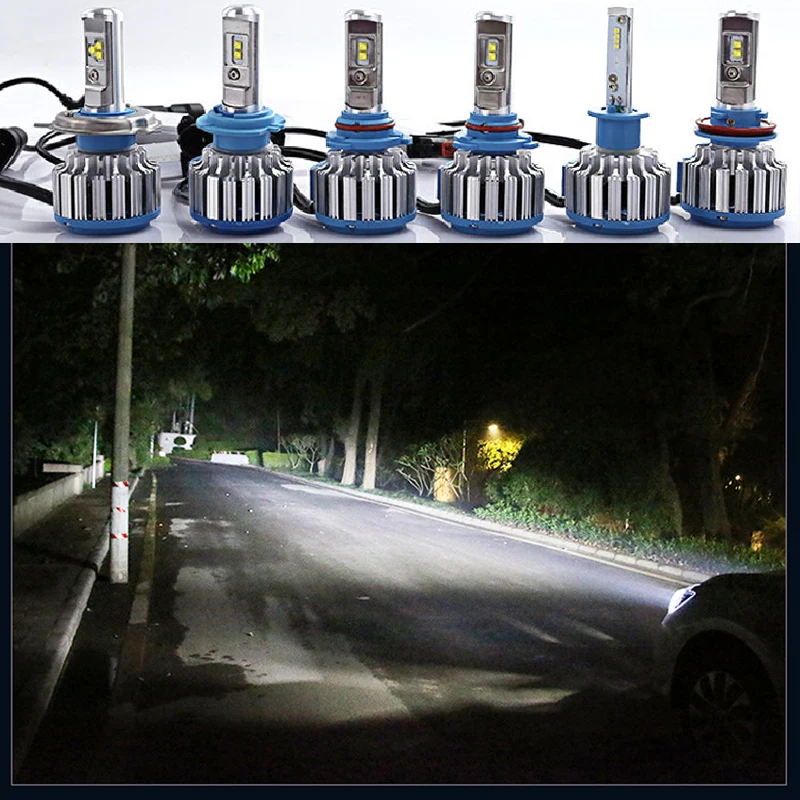 2 шт. Автомобильные светодиодные фары h1 h3 h4 turbo led h7 Фары Авто 9005/hb4 9006/hb4 h11 светодиодные фары 12 В 24 В Противотуманные фары 6000 К