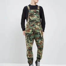 Мужские комбинезоны джинсовые комбинезоны до щиколотки большие камуфляжные Длинные Комбинезоны Свободные повседневные Модные с дырками