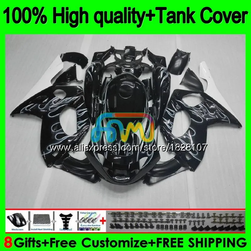 YZF600R для YAMAHA Thundercat 96 97 98 99 00 01 белый пламенем 02 72BS. 26 YZF-600R YZF 600R 1996 1997 1998 1999 2000 2001 обтекатель