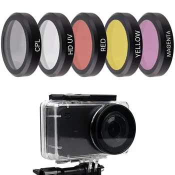 

Mijia 4K Action Camera Accessories Dive Red Yellow Magenta Colour Lens Filter on Waterproof Case For Xiaomi Mijia 4K Mini Camera