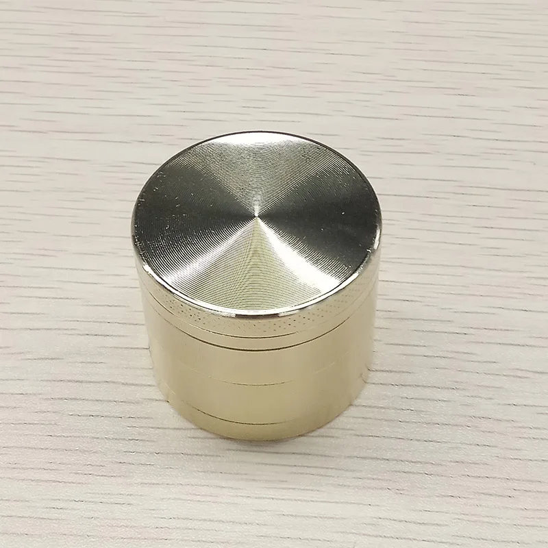 Gold Сплав травяные травы измельчитель табака 4 слоя мельница для специй мясорубки металлическая гильйотина для сигар контейнеры для хранения специй инструменты - Цвет: Gold