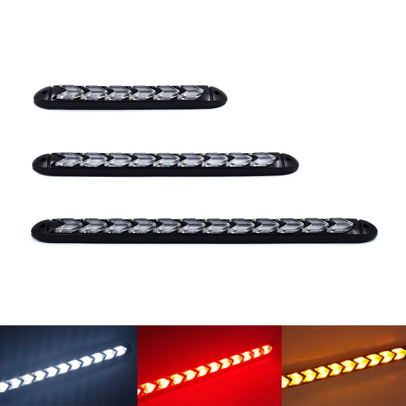2 шт. (1 пара) 2835 SMD светодиодный Белый Янтарь динамический поток DRL Габаритные огни