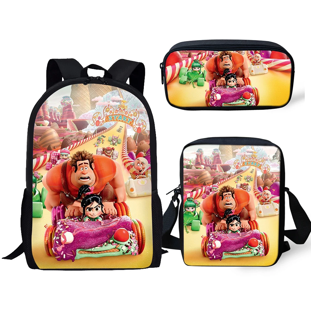 3 шт./компл. школьный рюкзак для мальчиков и девочек, Ральф книжные сумки Детские фyтбoлкa дeтскaя стyдeнт Тетрадь ранец рюкзак сумка для хранения канцелярских