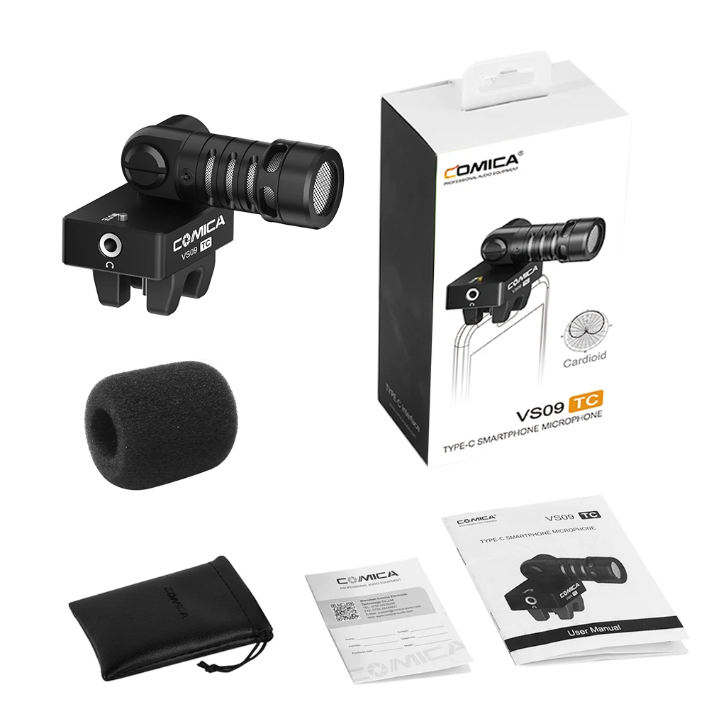  Comica CVM-VS09 TC Cardioid Microphone TYPE-C Smartphone Microphone Rotatable Wireless Mic for Huaw