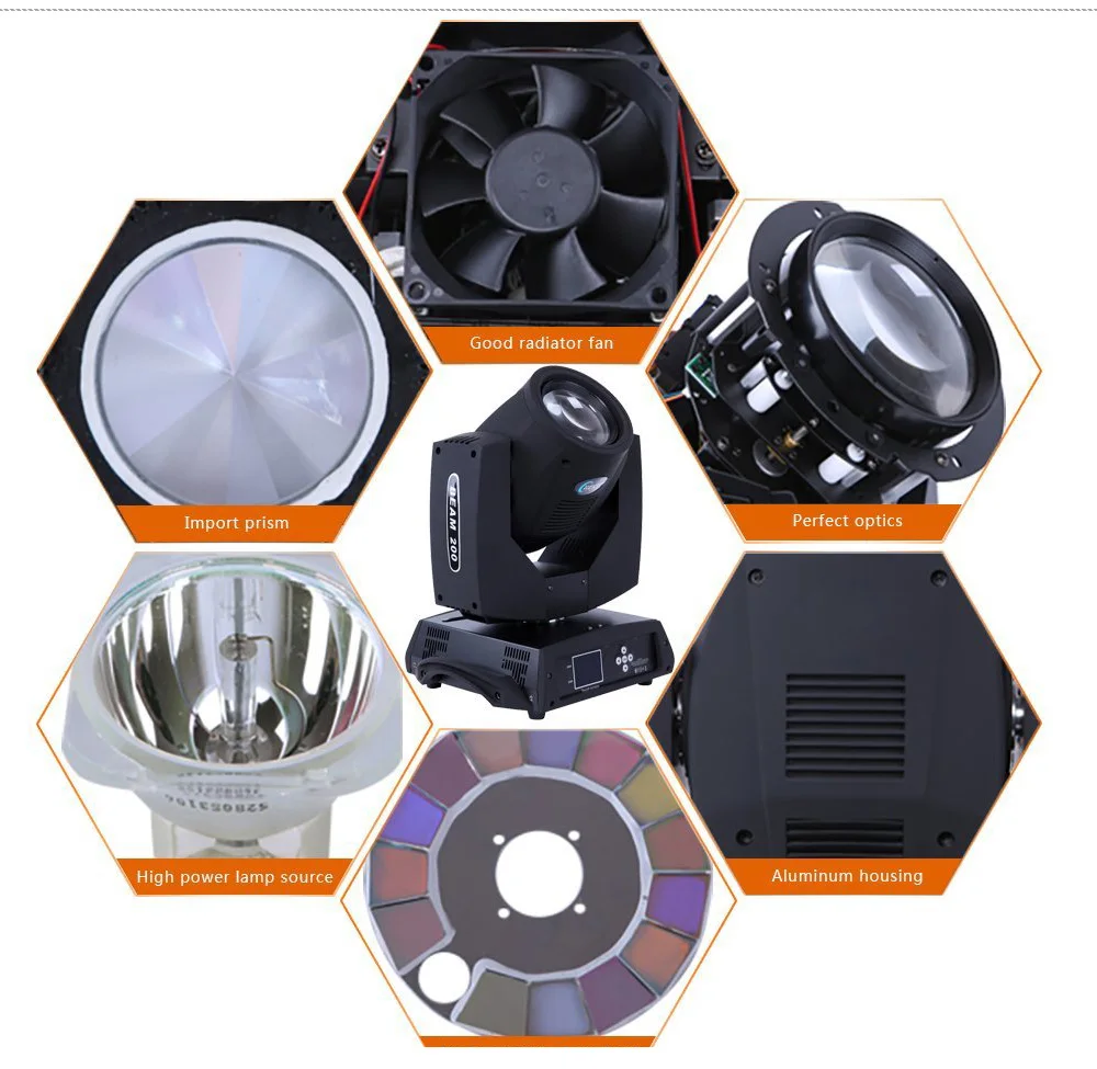 Beam 7r case moving head 7r 230w stage equipment lighting of dmx control for dj nightclub with 2in1 flight case