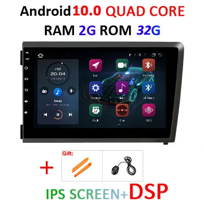 Ips DSP 8 ядерный 4 г 64 г 2 Din Android 10 автомобильный мультимедийный плеер DVD gps аудио для VOLVO S60 V70 XC70 Автомагнитола ПК стерео obd2 DVR - Цвет: 2G 32G IPS DSP