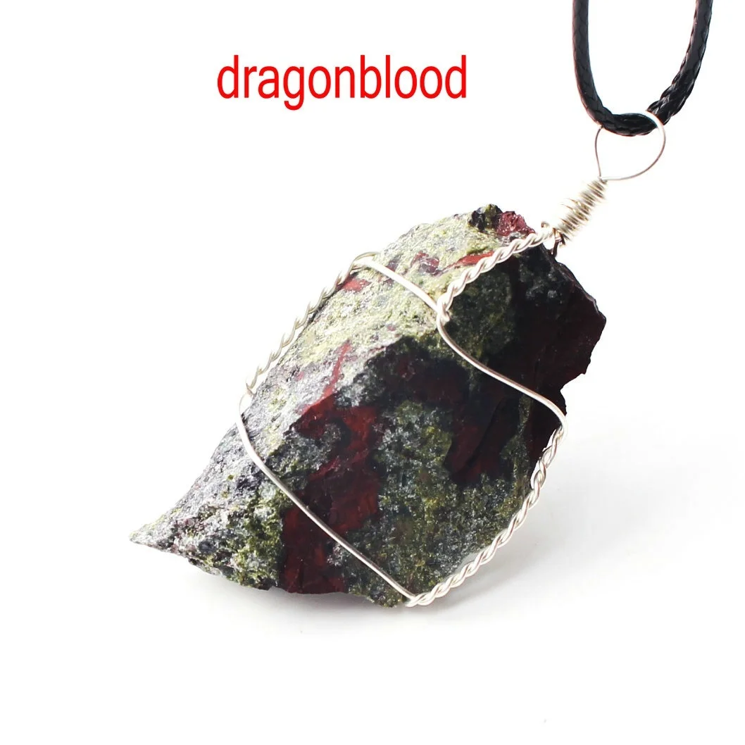 dragon with rope 1 шт чакра кварц натуральный образец кристаллического минерала грубая нерегулярная подвеска ручной работы драгоценный камень с бесплатной веревкой - Цвет: dragon with rope
