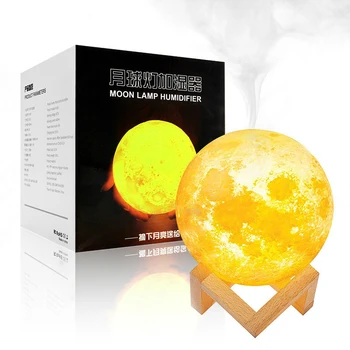 

3D Moon Air HUmidifier 880ML Diffuser Aroma Essential Oil diffuser USB Ultrasonic Humidificador Night Cool Mist Maker Purifier