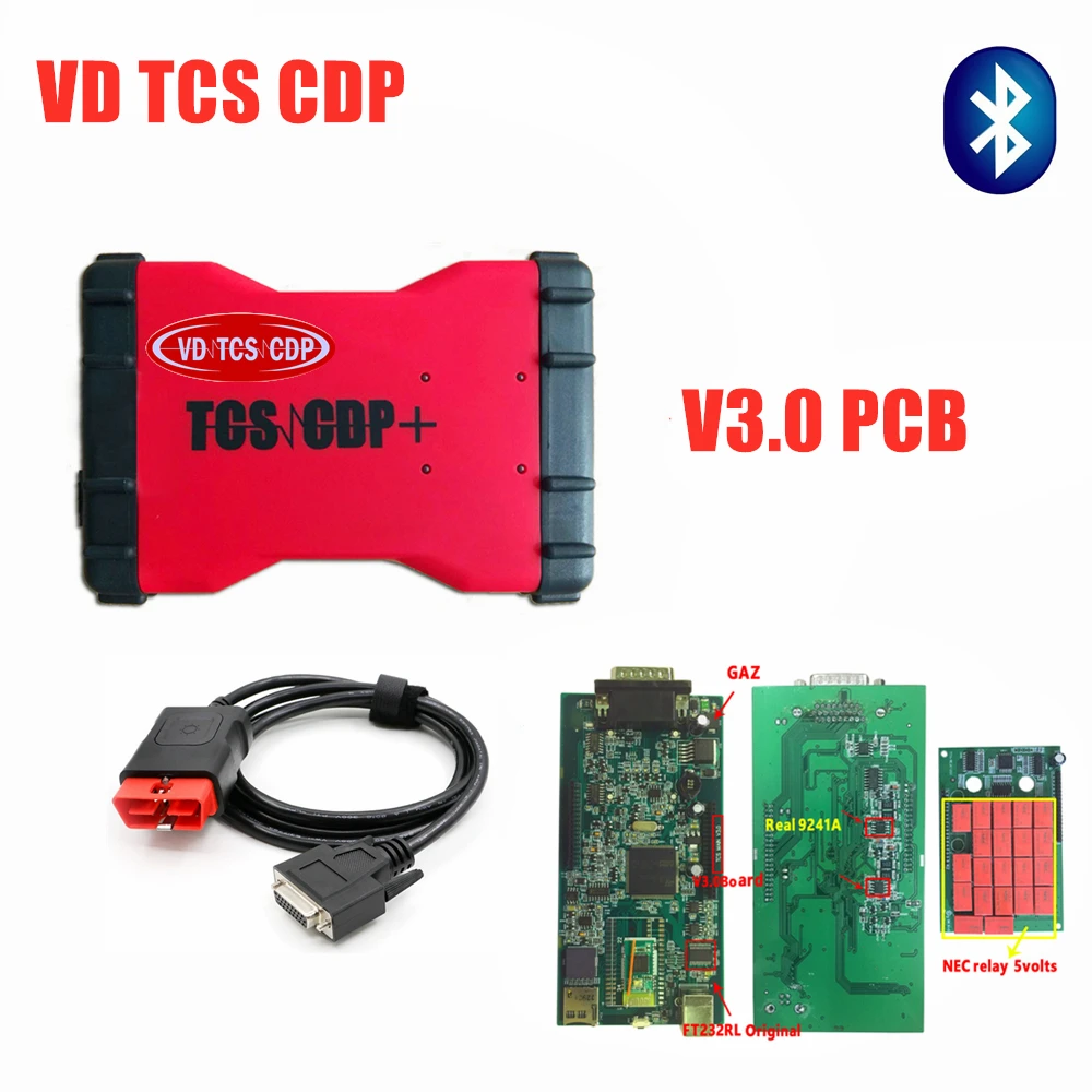 Лучшее качество VD TCS C-D-P 2016R0/2015R3 Keygen 3,0 pcb с Bluetooth OBD2 сканер MVD Multidiag obd автомобиля и грузовика диагностический инструмент