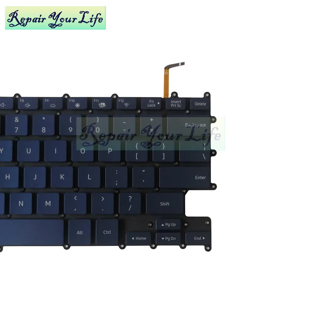 Teclado para Computador com Iluminação de Fundo para Samsung 930sbe K01 e Notebook Canetas 13.3 Original Coreano Azul e Branco - Imagem 6
