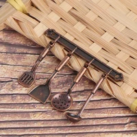 1/12 Dollhouse Miniature Accessories Mini Shovel Soup Spoon Storage Holder Simulation Furniture Kitchen Utensils For Decoration 2