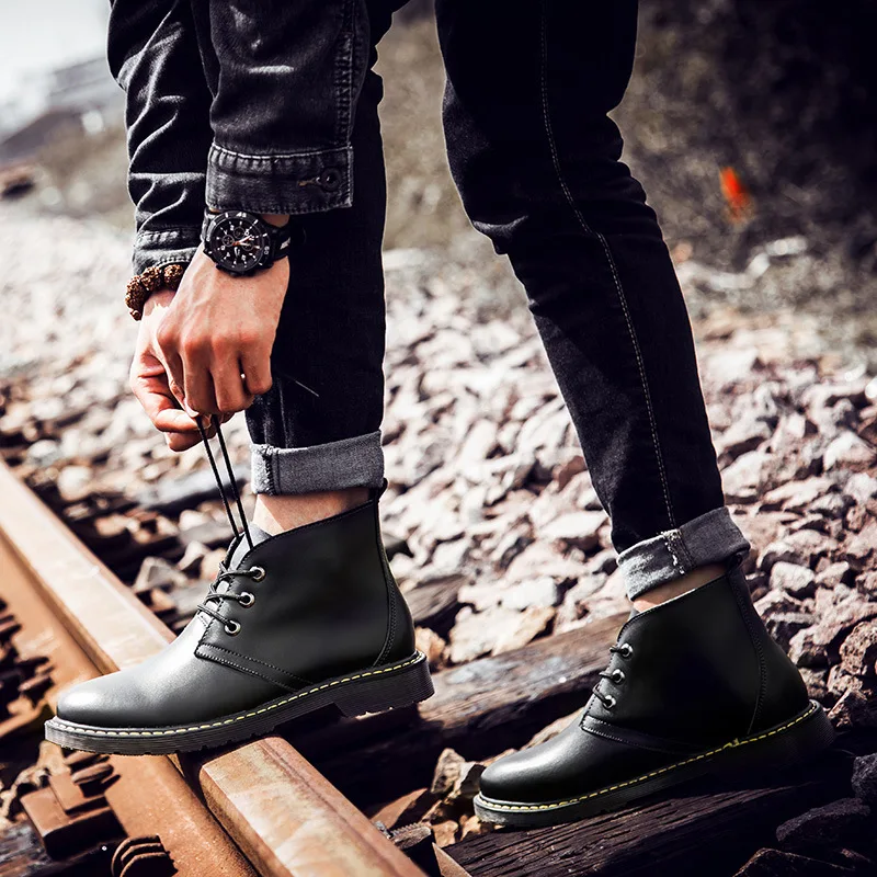 39-47 men boots comfortable fashion brand boots leather#NX3001