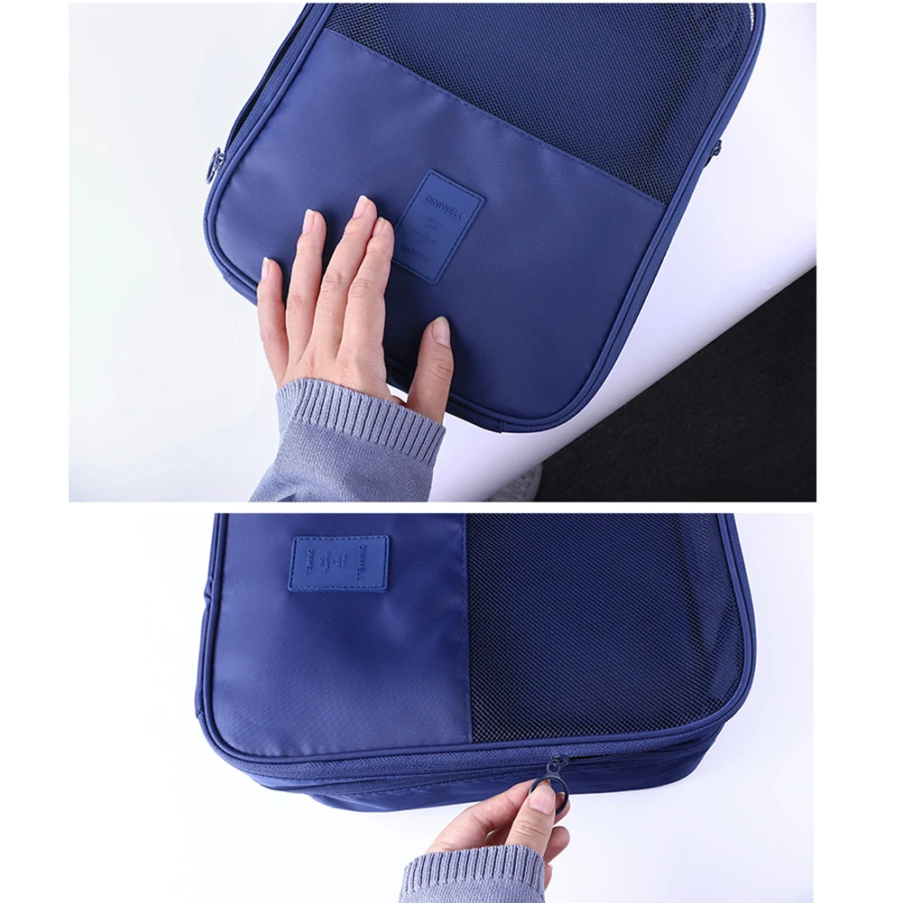 2 Layer Portable Waterproof Travel Storage Bag Organizer Shoes Pouch Shoe Tote Zipper Pouch Storage Organizer 9 Colors