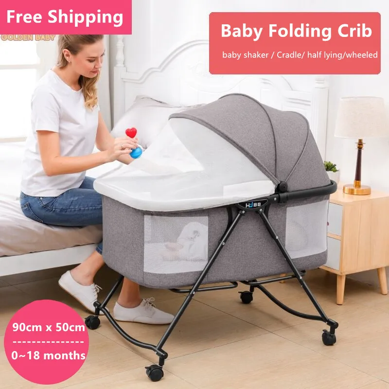 portable foldable crib with mosquito net