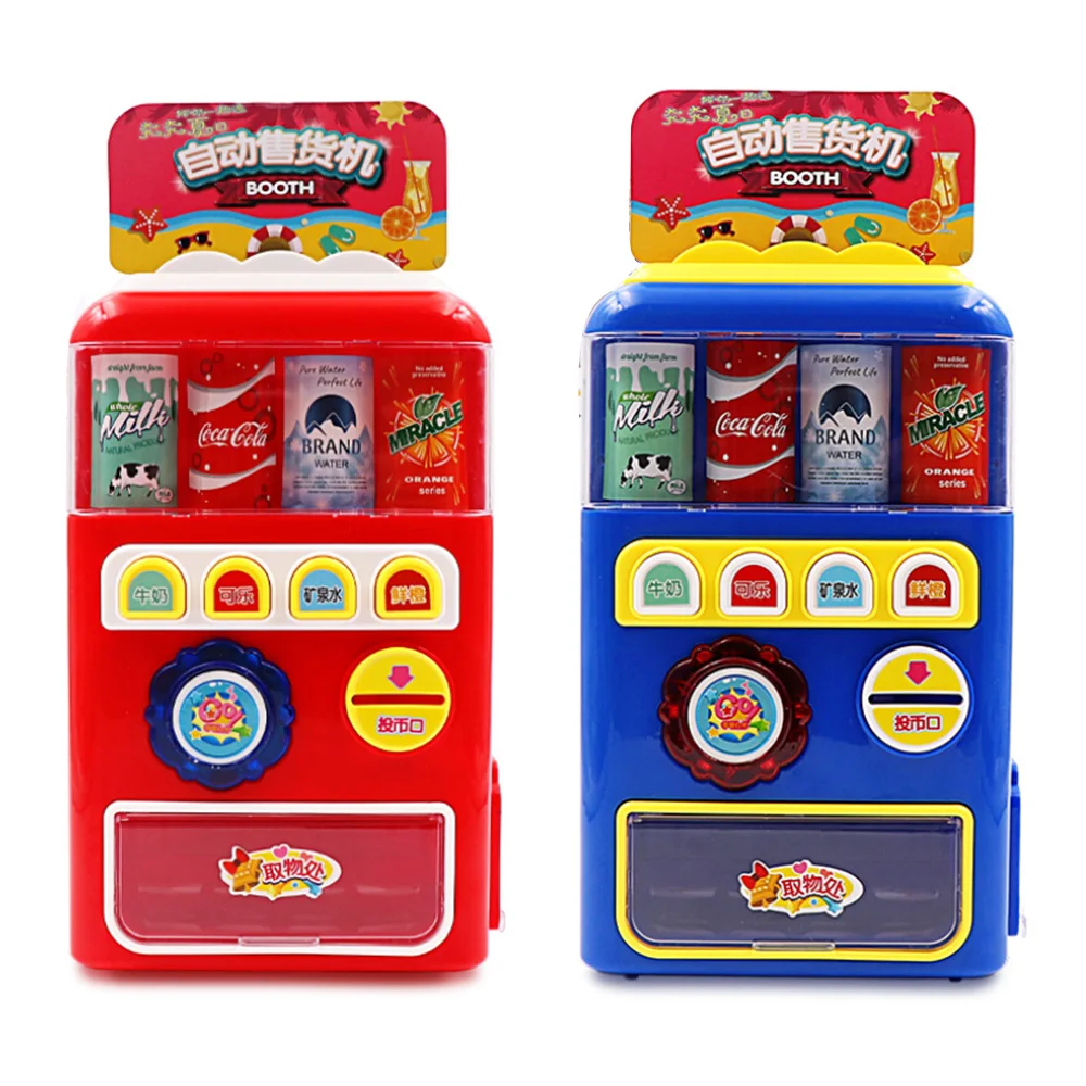 Детский торговый автомат для напитков, игрушечный симулятор для супермаркета, кассовый аппарат, детский подарок