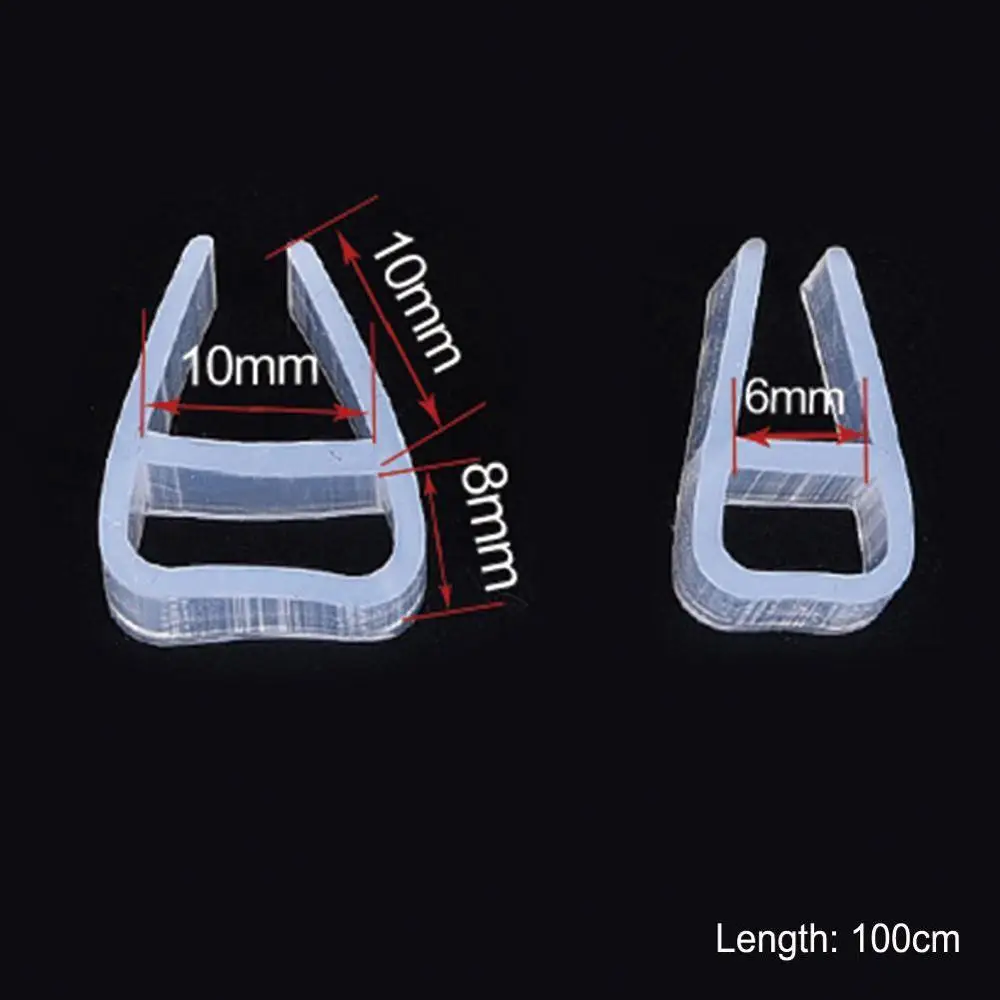 1 шт. 6 мм/10 мм F/U/H форма стеклянная дверная лента уплотнительное Силиконовое резиновое оконное уплотнение полосы