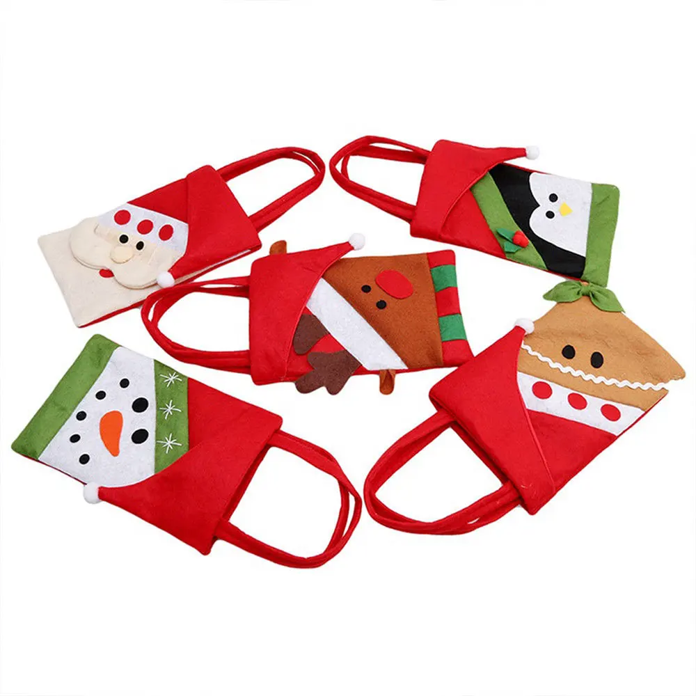 Christmas Apple Fruit Candy Gift Bag Pouch Wrapping Kids Party Portable