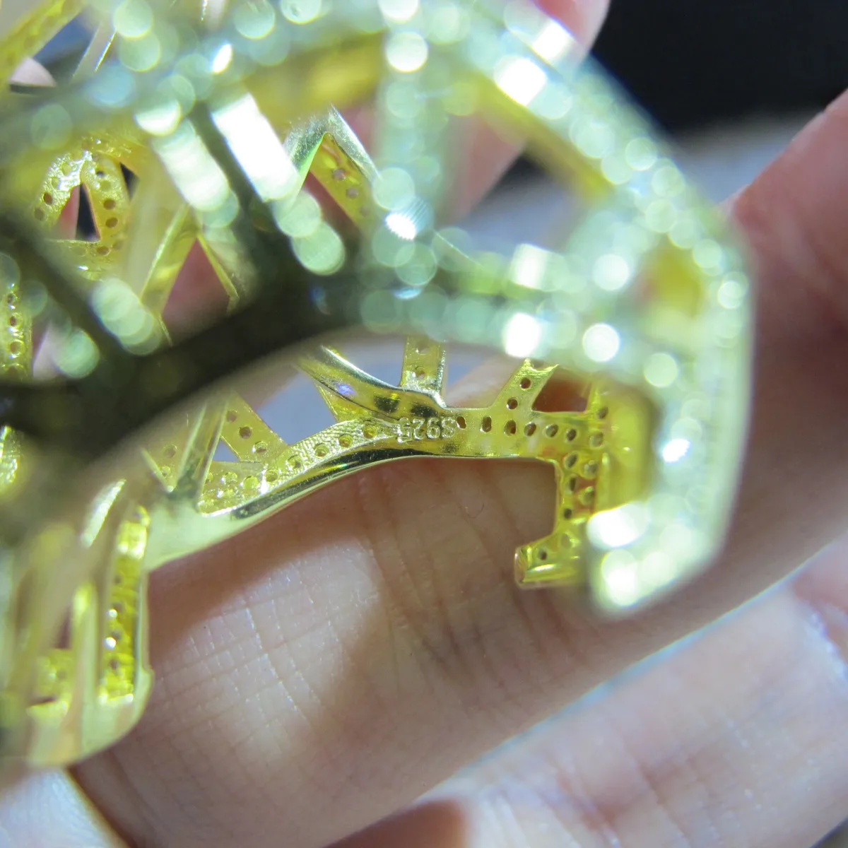 Чистое 925 пробы Серебряное кольцо с циркониевым камнем anel bijoux золотого цвета/серебристого цвета вечерние ювелирные изделия для женщин