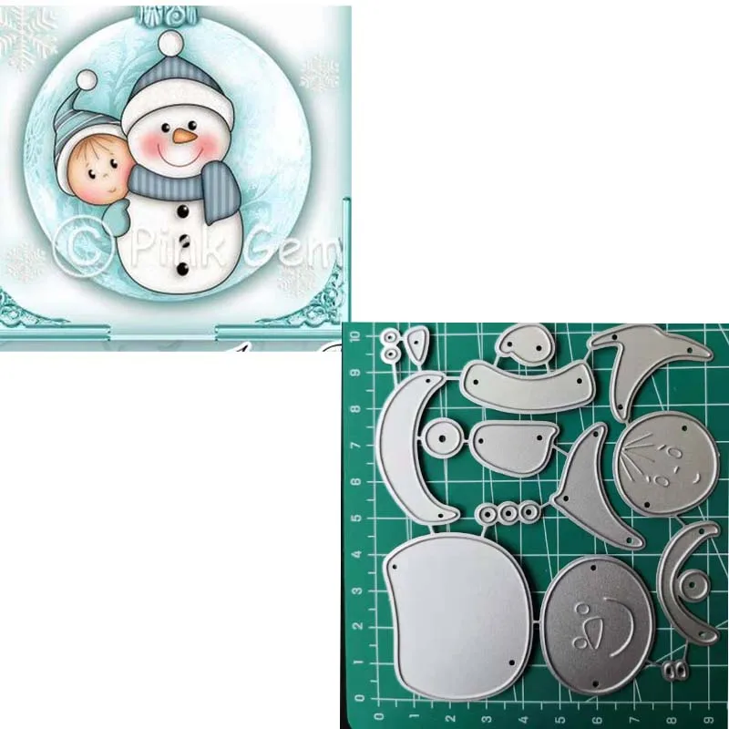 Детский Снеговик Счастливого Рождества Вырубные штампы для скрапбукинга штампы металлические Nouveau Arrivage - Цвет: A 98