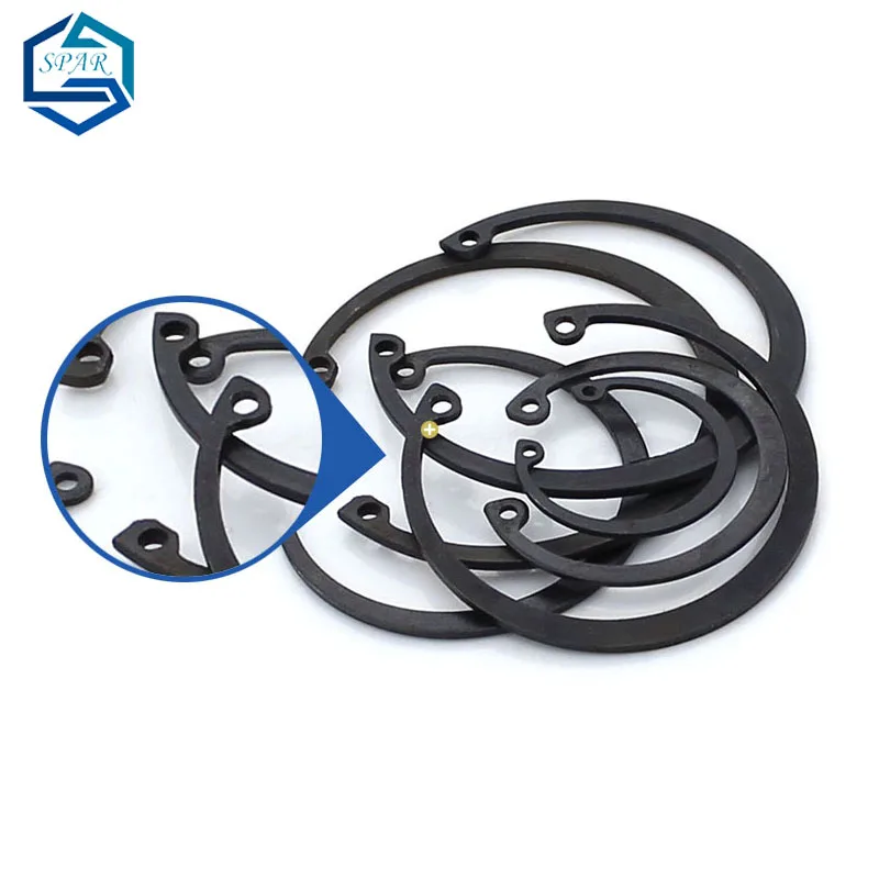 Retaining Clip Retaining Clip Set Retaining Ring Retaining Ring Set Circlip for Holes 65 Manganese Steel Inner Circlip C Type Retaining Ring Hole Clamp Elastic Retaining Ring for Hole M3-M150