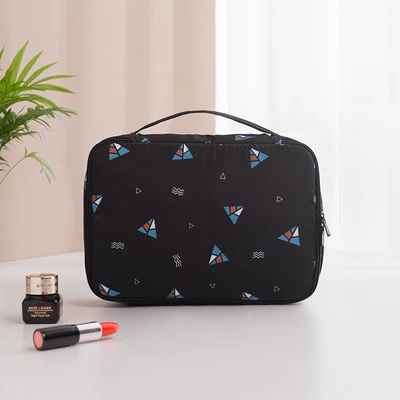 black large Многофункциональная косметичка для путешествий, женские косметички, косметички, органайзер для туалетных принадлежностей, водонепроницаемые женские футляры для хранения косметики - Цвет: black large