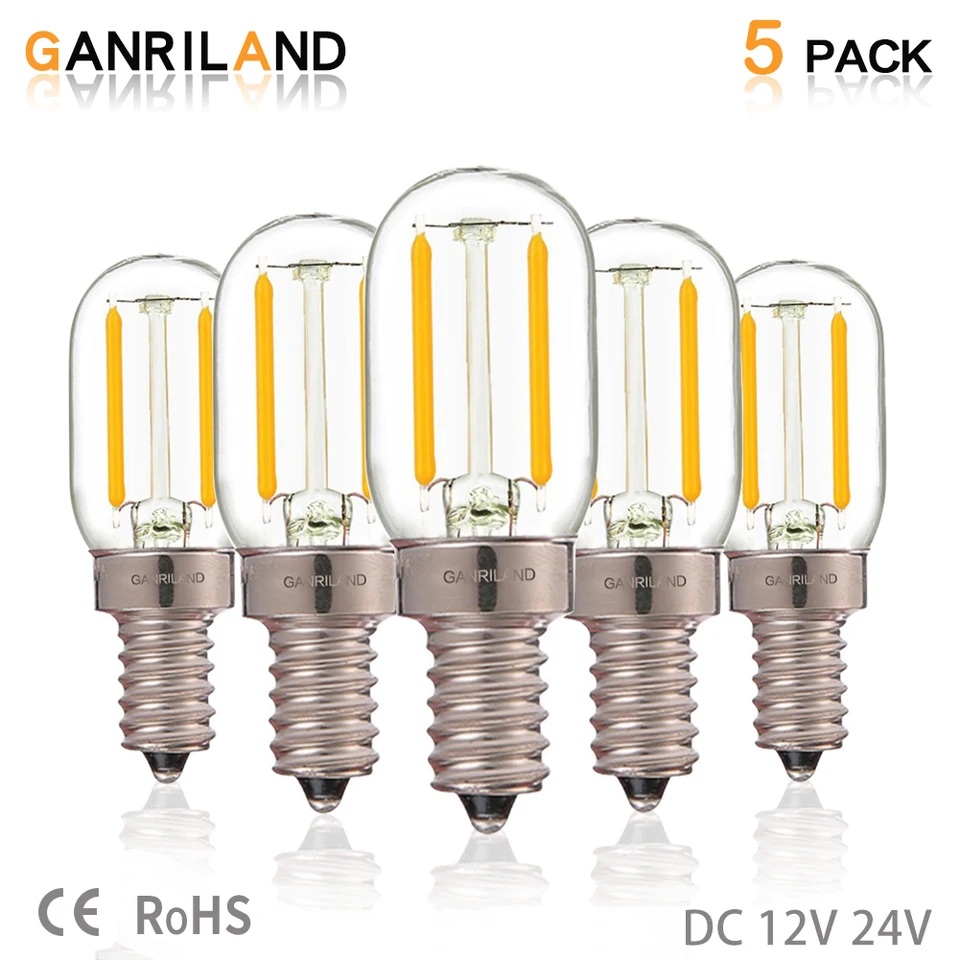 Hcnew E14 1W LED Candélabre Ampoules,T16 Vintage Edison