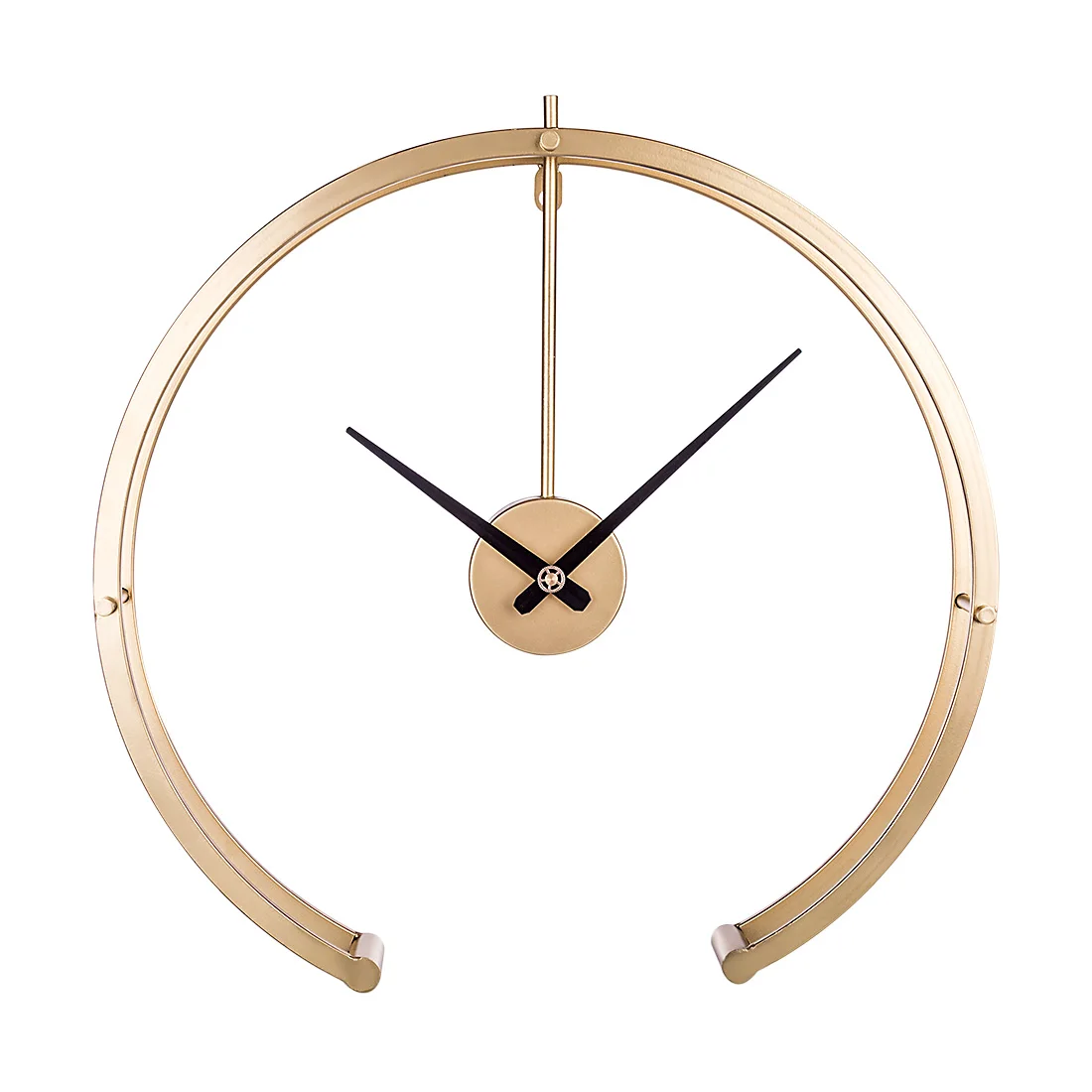 

Hot 20 Inches 50cm Retro Simple Style Iron Wall Clock Silent Design Hanging Clock Watch For Home Living Room Decoration - Golden
