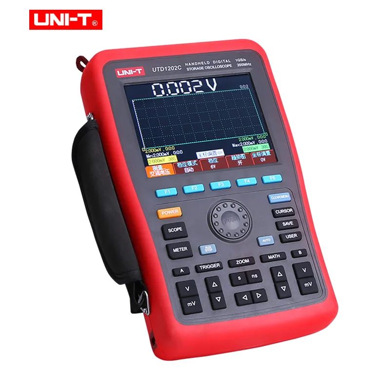 UNI-T UTD1202C UTD1102C UTD1062C осциллограф Ручной цифровой осциллограф 2CH 200 МГц полоса пропускания 1GS/s частота дискретизации 1.8ns