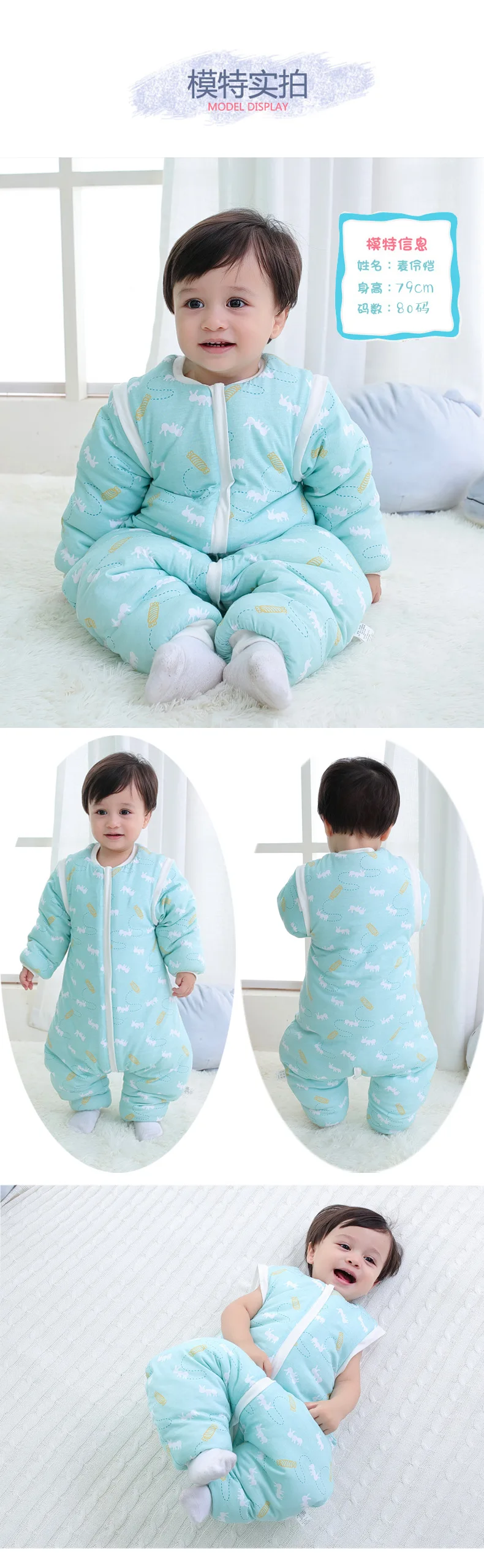 Baby Sleeping Bags Kids Sleeping Sack Infant Toddler Sleeping Bag Kids Gown Sleep 0 1 2 3 4 5 Year Baby Thick Winter Sleepsack