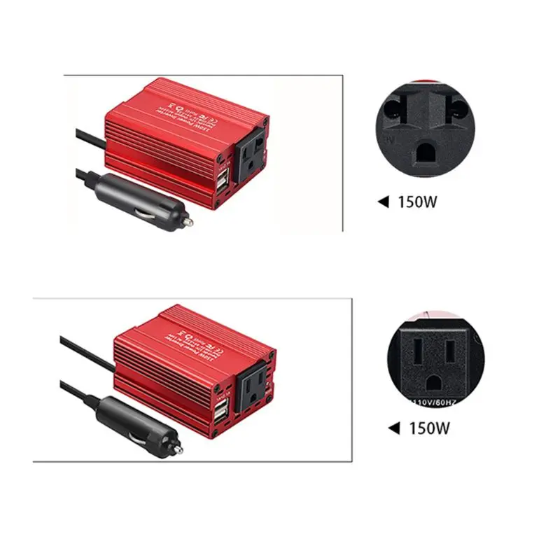 150 Вт 3.1A автомобильный инвертор питания DC 12 В в AC 110 В/220 В двойной USB конвертеры адаптеры Q9QD
