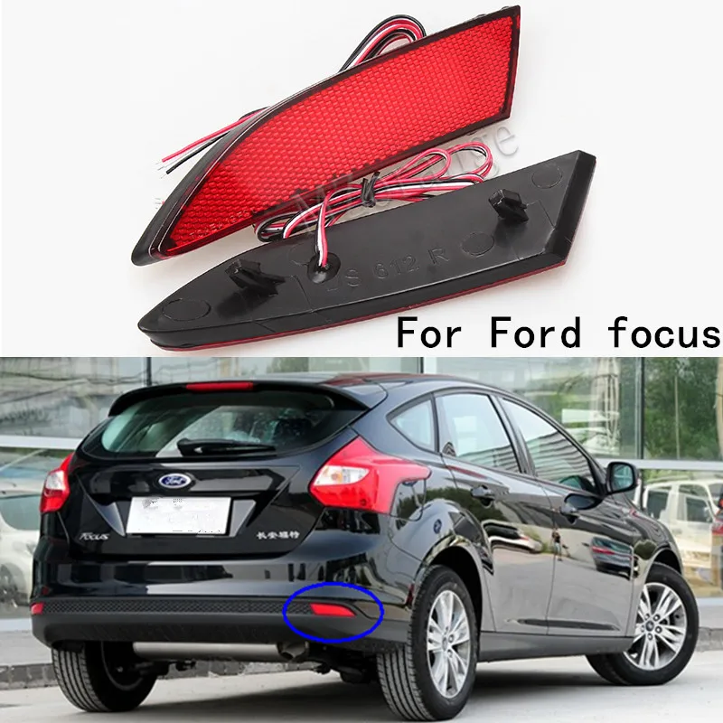 MZORANGE из 2 предметов бампер отражатель лампы для Ford Focus 3 2012 задний светильник